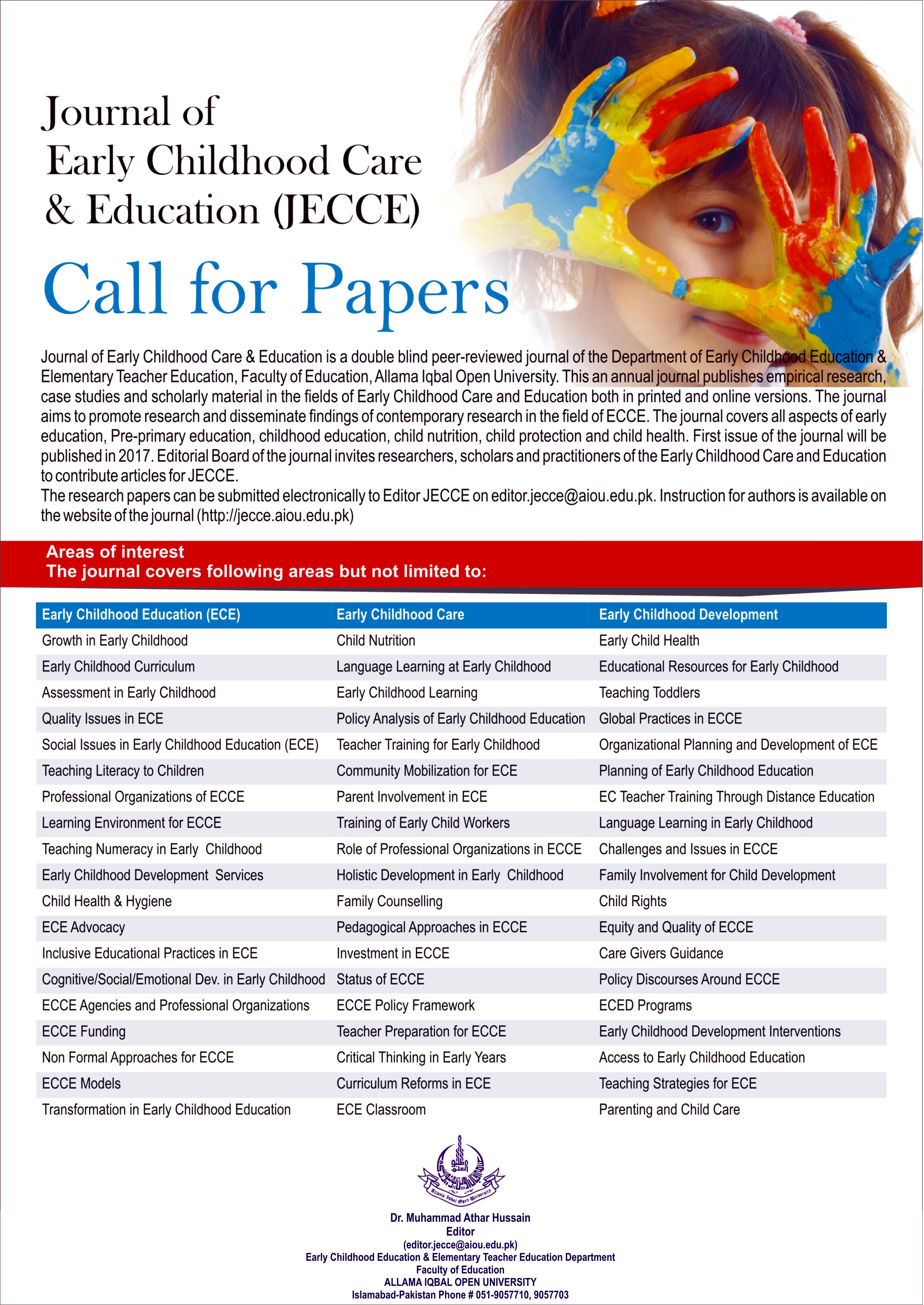 call for paper AIOU JECCE 